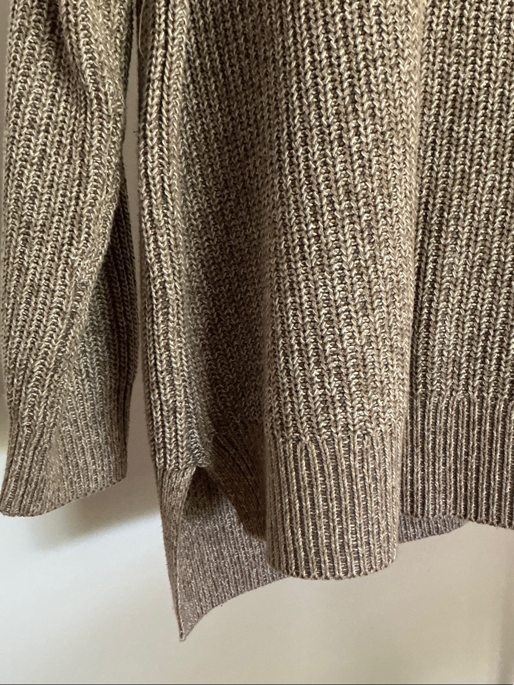 Ellen Tracy Marled Crewneck Sweater, Oatmeal Marl, Size Large - Picture 6 of 16